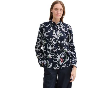 Tom Tailor Printed Collar Blouse Met Lange Mouwen