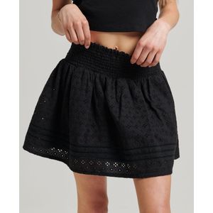 Superdry Vintage Lace Mini Skirt Zwart M Vrouw
