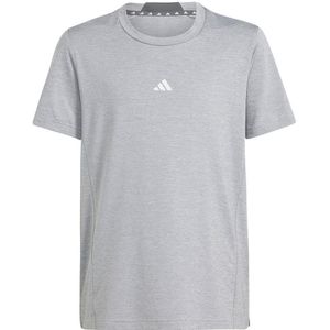Adidas Heather Short Sleeve T-shirt Grijs 11-12 Years Jongen