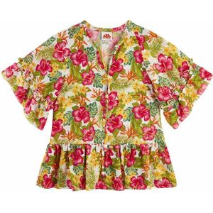 Sundek Mini Kaftano Tropicana Korte Mouwen Korte Jurk