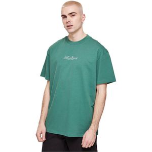 Urban Classics Oversized Mid Embroidery Short Sleeve T-shirt Groen 5XL / Regular Man