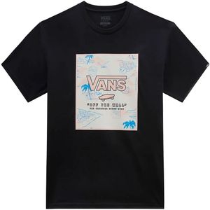 VANS - Classic Print Box - T-shirt - Katoen - Zwart