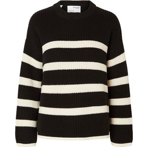 Selected Bloomie O Neck Sweater Zwart M Vrouw