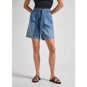 Pepe Jeans A-line Vintage Fit Denim Shorts Blauw 28 Vrouw