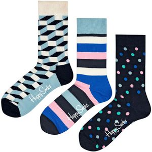 Happy Socks - 1301 - Huissokken - 3 Paar - Grappige Patroon - Katoen