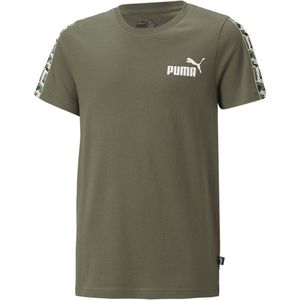 Puma Ess Tape Camo Short Sleeve T-shirt Groen 3-4 Years Jongen