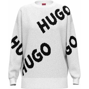 Hugo Slaria 10250140 Round Neck Sweater Wit XS Vrouw