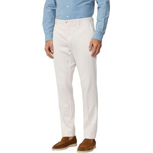 Hackett - Herringbone Chino Broek - Gebroken Wit - Katoen