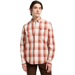 Lee - Button Down - Overhemd - Rood - Lange Mouwen