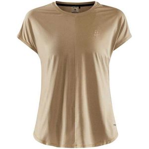 Craft Core Charge Rib Short Sleeve T-shirt Beige L Vrouw