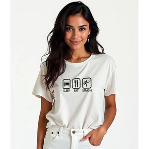 Kruskis Sleep Eat And Smash T-shirt Met Korte Mouwen