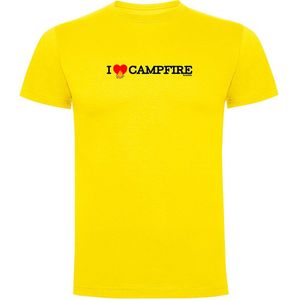Kruskis I Love Campfire Short Sleeve T-shirt Geel XL Man