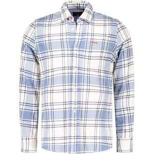NZA - Geruit Overhemd - Wit - Katoen - Regular Fit