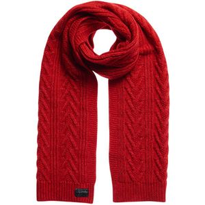Superdry Cable Lux Scarf Rood  Man