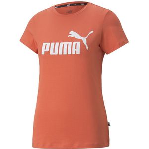 Puma Essentials Logo T-shirt Oranje XS Vrouw