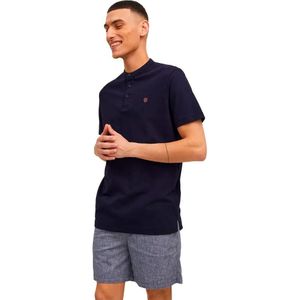 Jack & Jones Structure Mao Korte Mouw Poloshirt
