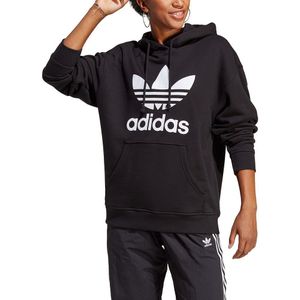 Adidas Originals Trefoil Hoodie Zwart S Vrouw