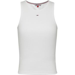 Tommy Jeans Essential Rib Sleeveless T-shirt Wit XS Vrouw