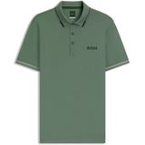 BOSSvoor mannen. 50506203 Paul Pro groen poloshirt (XL), Casual, Katoen, Korte mouwen