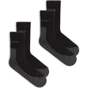 Icebreaker - Merino Hike+ Light Crew 2 Pack - Sportsokken - Zwart