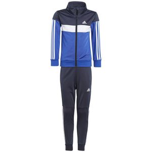 Adidas Tiberio 3 Stripes Colorblock Shiny Tracksuit Blauw 3-4 Years