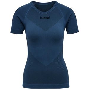 Hummel First Seamless Short Sleeve Base Layer Blauw M-L Vrouw