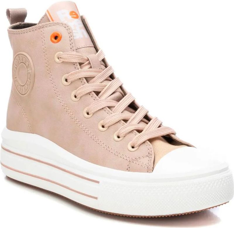 Refresh - 17228402 - Enkellaarsjes - Beige - Veters en Ritssluiting