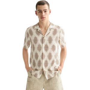 Scotch & Soda Printed Viscose Overhemd Met Korte Mouwen
