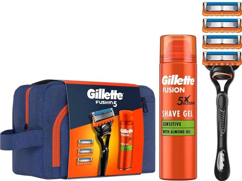 Gillette - F5 4Up - Scheermesjes - 200ml - Gel Fusion