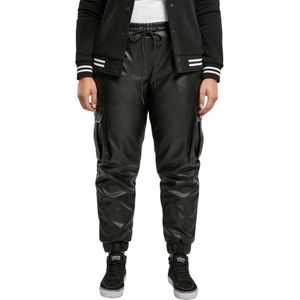 Urban Classics Faux Leather Cargo Pants Zwart XS Vrouw