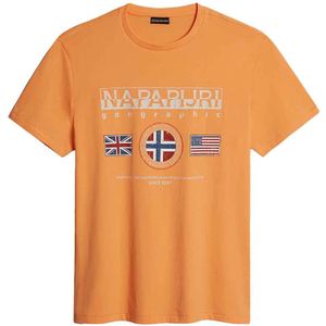 Napapijri S-turin Short Sleeve T-shirt Oranje S Man