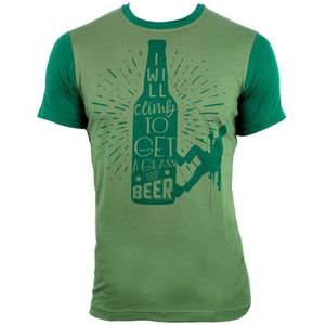 Jeanstrack Climb & Beer Short Sleeve T-shirt Groen L Man