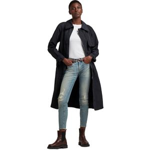 G-star Long Trench Jacket Blauw S Vrouw