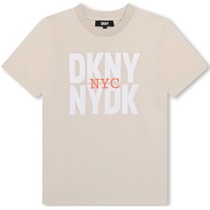 Dkny D60141 Short Sleeve T-shirt Beige 10 Years