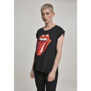 Urban Classics Rolling Stones Tongue Short Sleeve T-shirt Zwart M Vrouw
