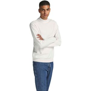 Jack & Jones Basic Mock Neck Sweater Wit XL Man