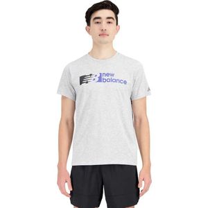 New Balance Graphic Heathertech T-shirt Met Korte Mouwen