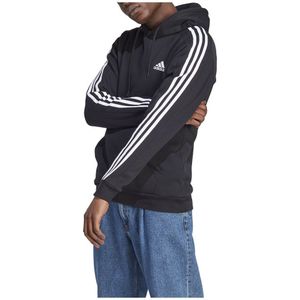 Adidas Essentials Fleece 3 Stripes Hoodie Zwart M / Regular Man