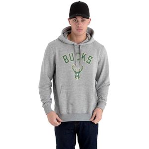 New Era - Hoodie - Grijs - Milwaukee Bucks - Met Logo