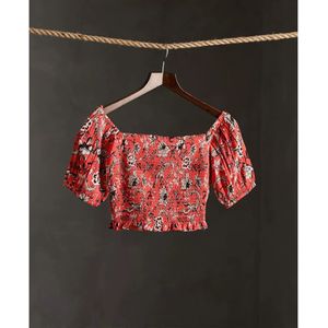 Superdry - Kala - Damestop - Gesmockt - Met Gepofte Mouwen