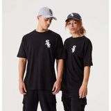 New Era - Chicago White Sox - T-shirt - Zwart - Korte Mouwen - 100% Katoen
