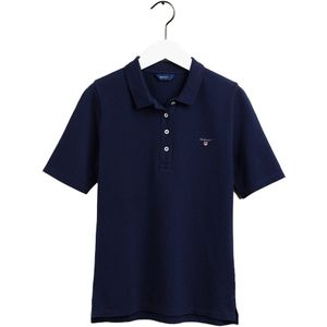 Gant Original Lss Pique Short Sleeve Polo Blauw S Vrouw