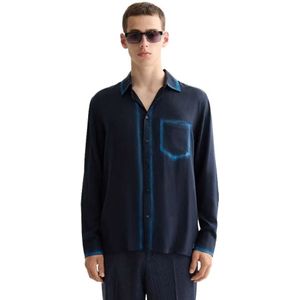 Scotch & Soda Relaxed Fit Tencel Overhemd Met Lange Mouwen