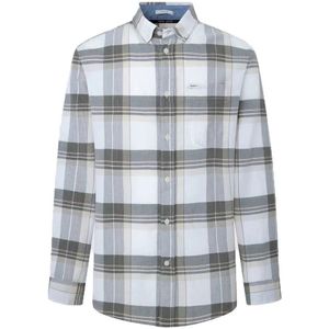 Pepe Jeans - PM308281 Perry - Overhemd - Wit - Katoen - Lange Mouwen