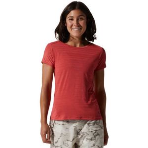 Mountain Hardwear Might Stripe Short Sleeve T-shirt Rood L Vrouw