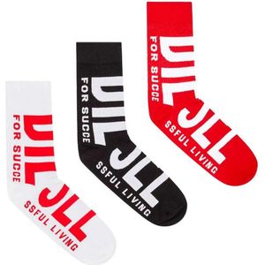 Diesel - 00sayj-0iqau Ray - Sokken - Set van 3 Paren - Rood Zwart Wit
