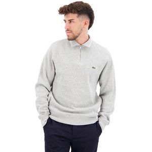 Trui Lacoste Men SH1927 1/4 Zip Silver Chine