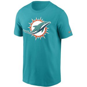 Nike Nfl Miami Dolphins Logo Essential Short Sleeve T-shirt Blauw M Man