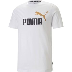 Puma Ess+ 2 Col Logo Short Sleeve T-shirt Wit XL Man