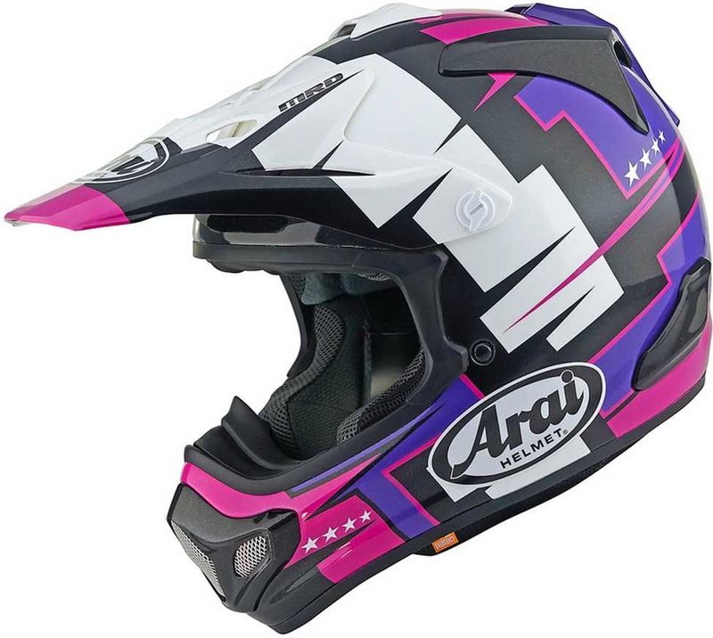 Arai - MX-V EVO Battle - Offroadhelm - Zwart - Glasvezel
